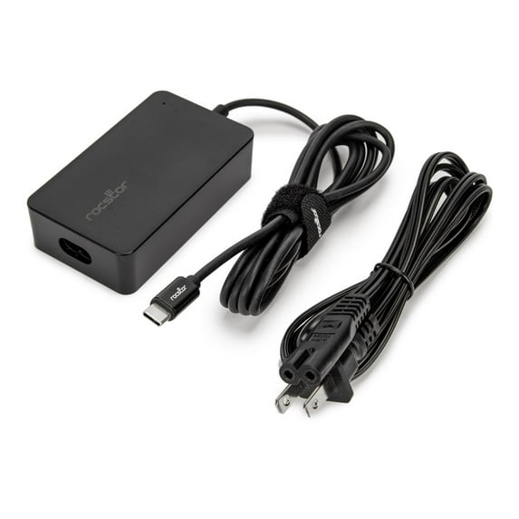 Rocstor 65W Smart USB-C Laptop Power Adapter Charger - Compatible and perfect fit for Dell™,HP®,Lenovo®,Microsoft® Surface® (23W,24W,36W,44W,65W) Power Supply,Apple® MacBo...