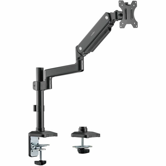 Rocstor ErgoReach EP8 Premium Single Monitor Pole Mount Arm, C-Clamp & Grommet
