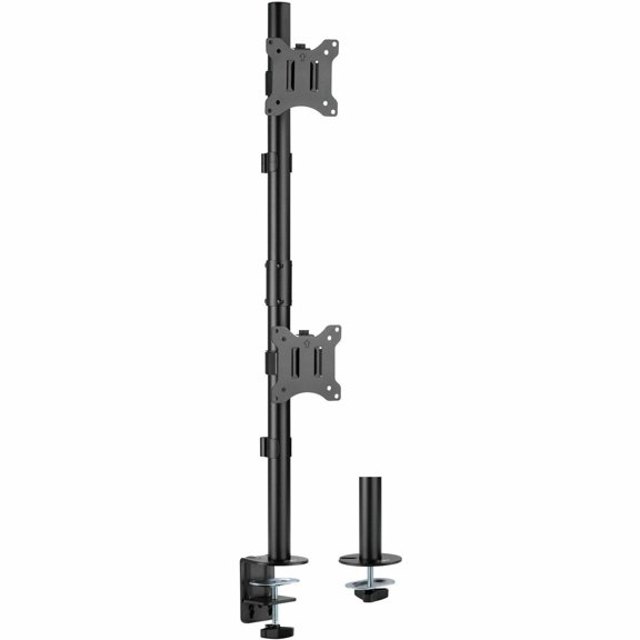 Rocstor ErgoReach Y10N008-B1 Desk Mount for Monitor - Black - Vertical - Height Adjustable - 2 Display(s) Supported - 17" to 32" Screen Support - 39.68 lb Load Capacity - 75 x 75, 100 x 100 - VESA ...