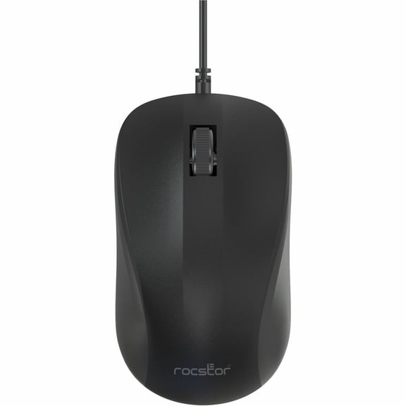 Rocstor Premium QM1 Silent Clicking USB Wired Contoured Mouse 1200 dpi
