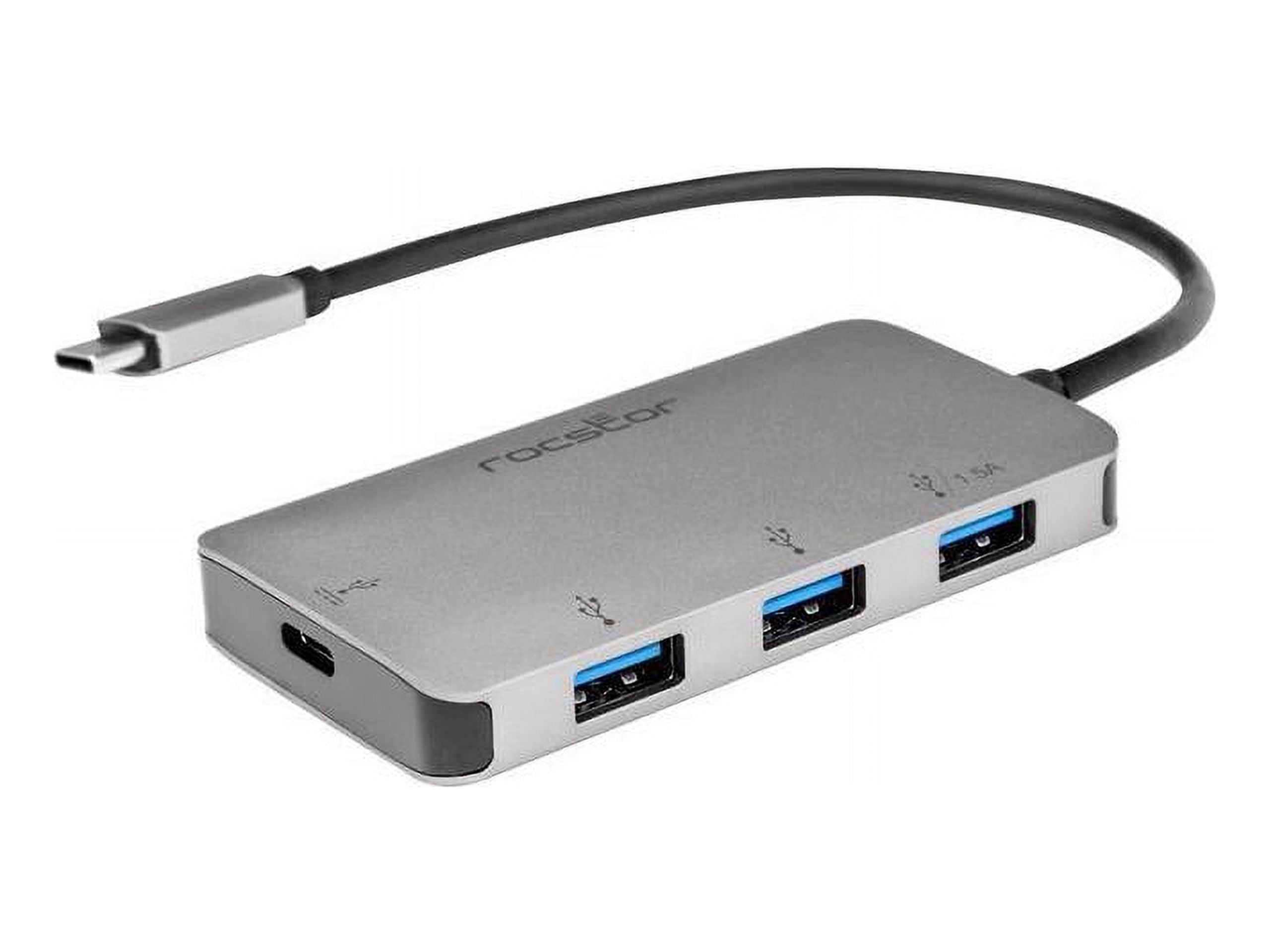 Rocstor Premium USB-C to USB-A Hub with 100W Power Delivery