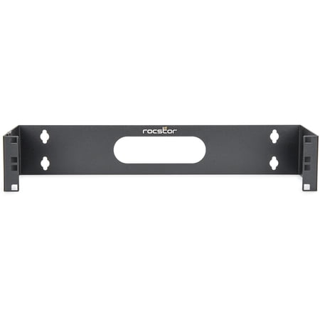 2U 19in Wall Mount Bracket - for Patch Panels - Hinged Wall Mounting Bracket - Maximum load capacity of 22 lbs (10 kgs) - Cold-rolled Steel - Black