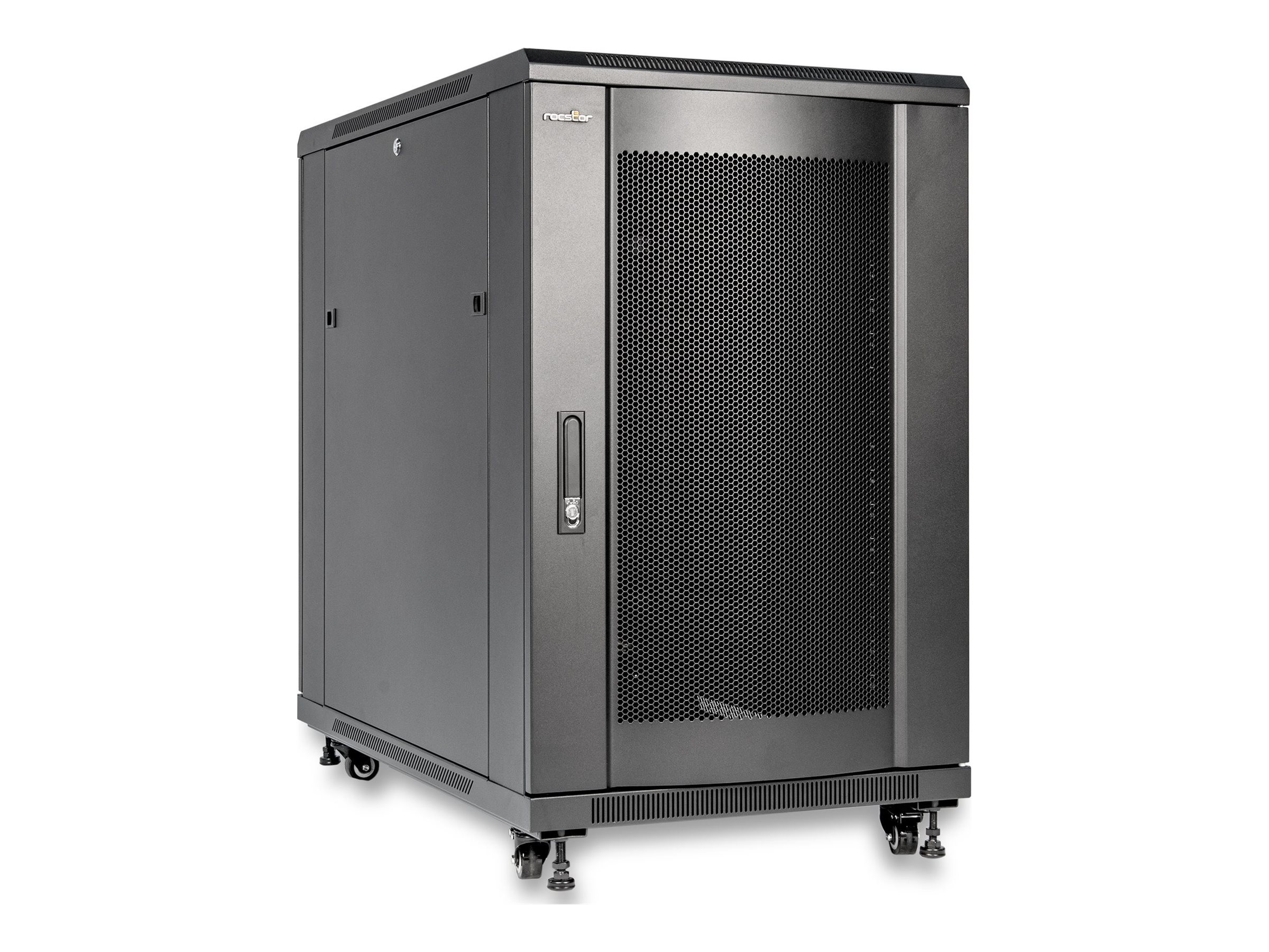 Rocstor Y10E039B1 18U Rack Enclosure with Side Panels - Walmart.com