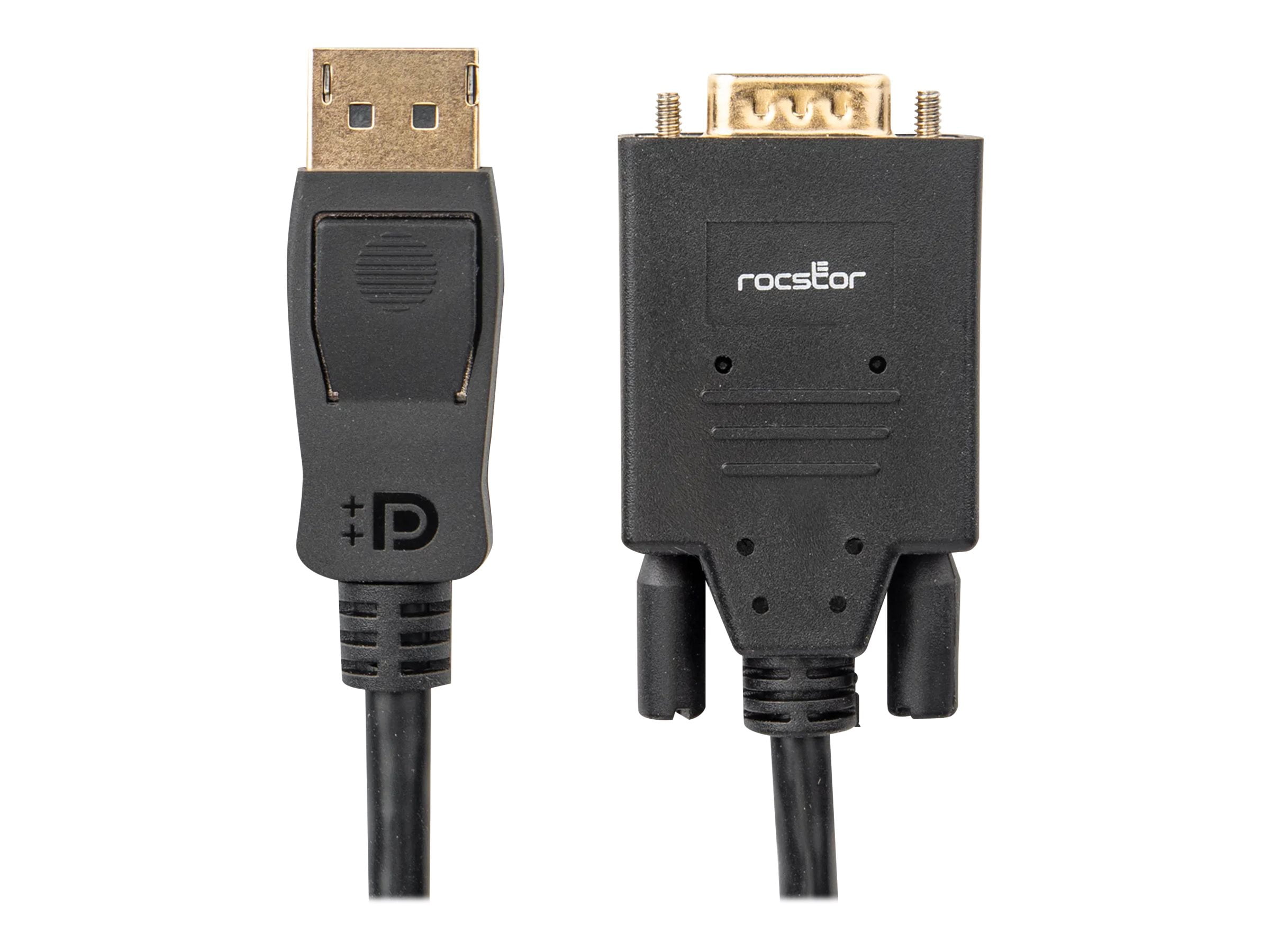 Rocstor Premium 6 ft DisplayPort to VGA Cable M/M- DisplayPort to VGA Supporting (Y10A172B1)