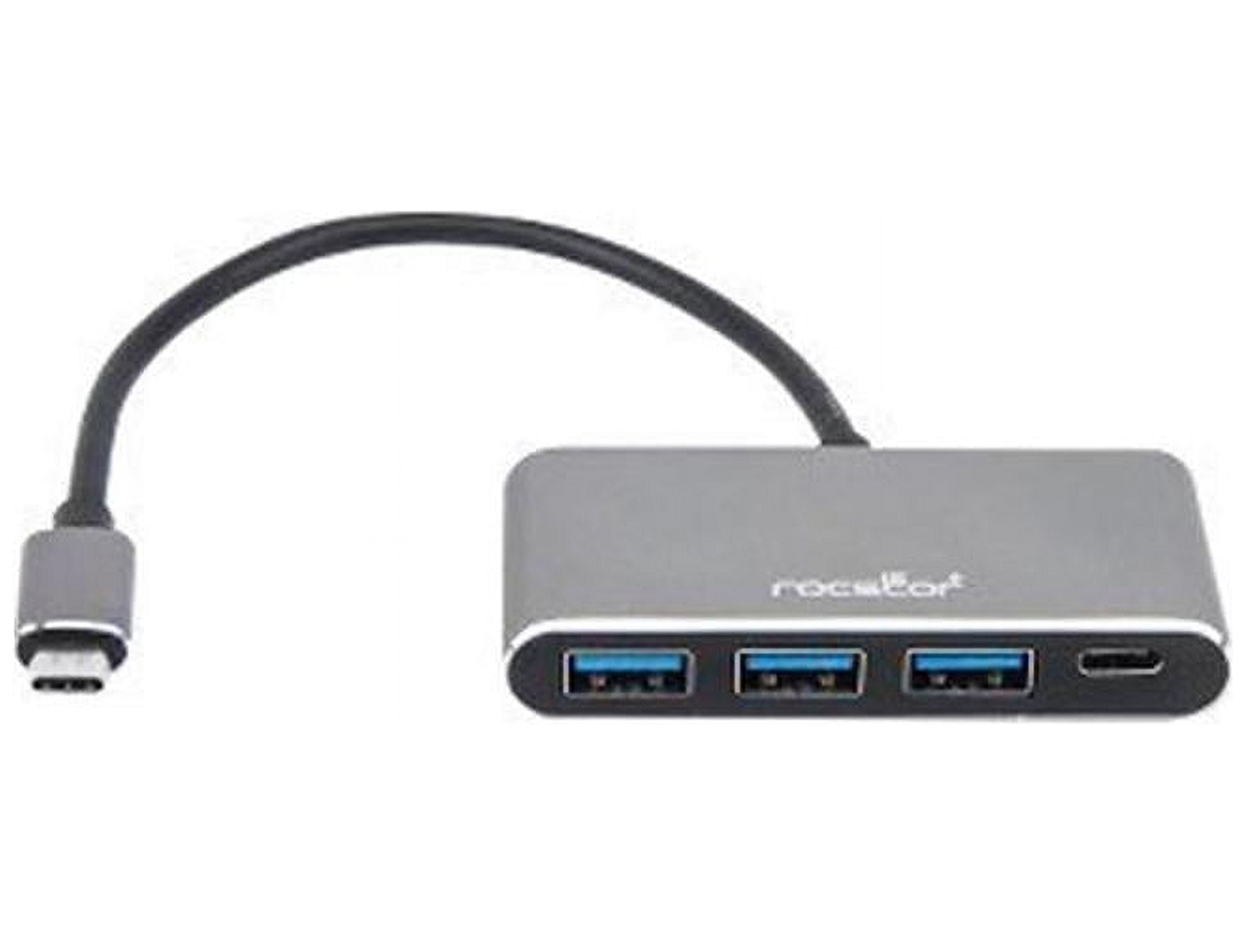 Rocstor Premium USB C Hub 4 Port USB-C to USB-A 3x and USB-C 1x