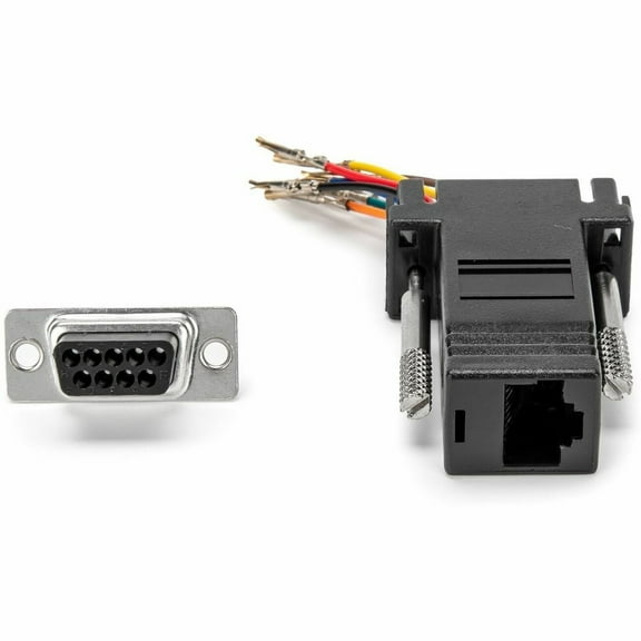 Rocstor DB9 to RJ45 Modular Serial Adapter - Black Y10A342B1