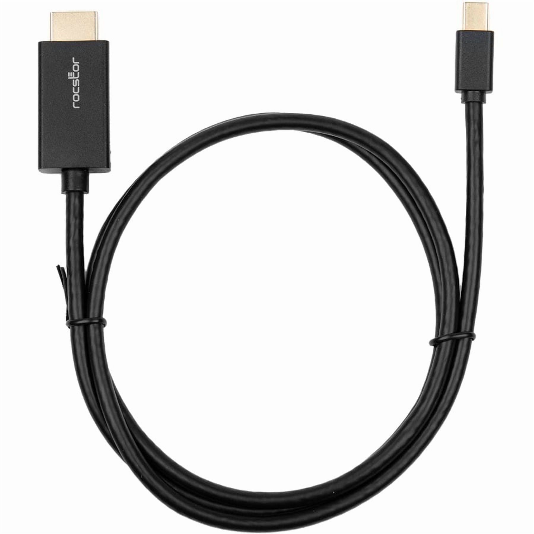 Rocstor Y10C195-B1 3Ft Mini Displayport To Hdmi M/M 4Kx2K 30Hz Cable Black