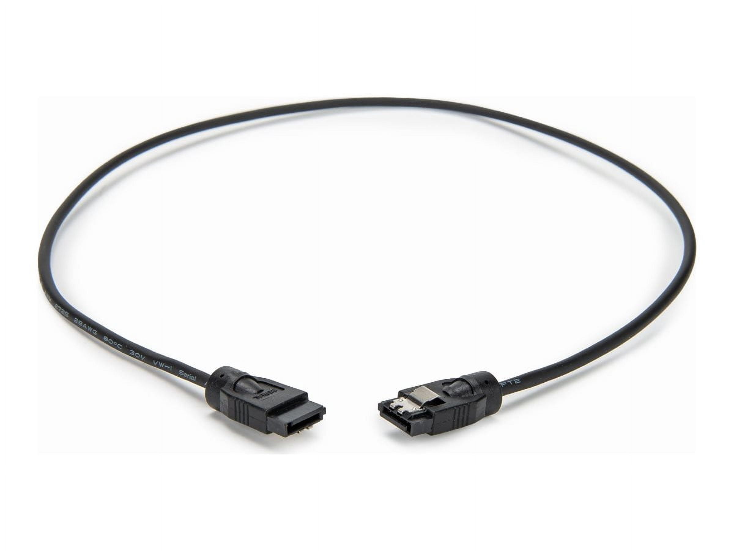 Rocstor Y10C867-B1 23.6in Round Sata Connectors Cabl Sata (7 Pin Data) Connectors-black