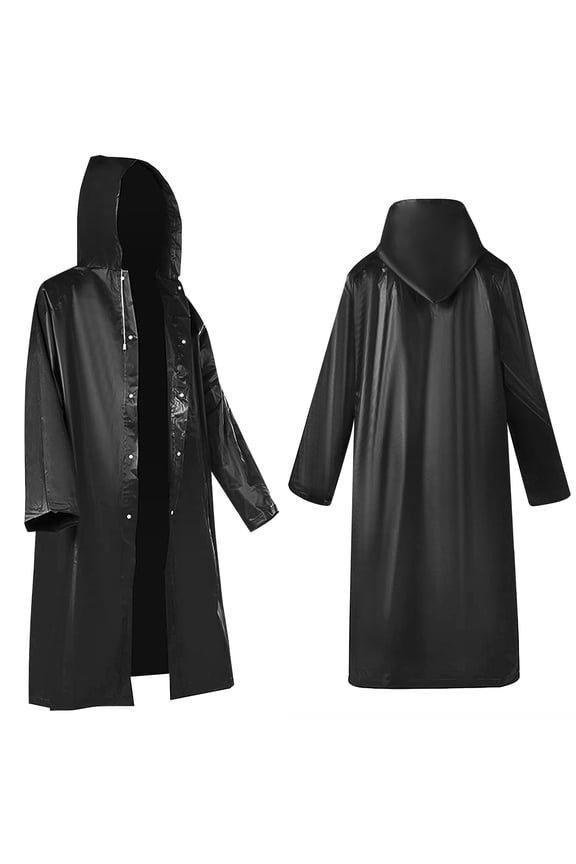 Waterproof EVA Reusable Portable Rain Jacket (Adult) Size L 2 Count