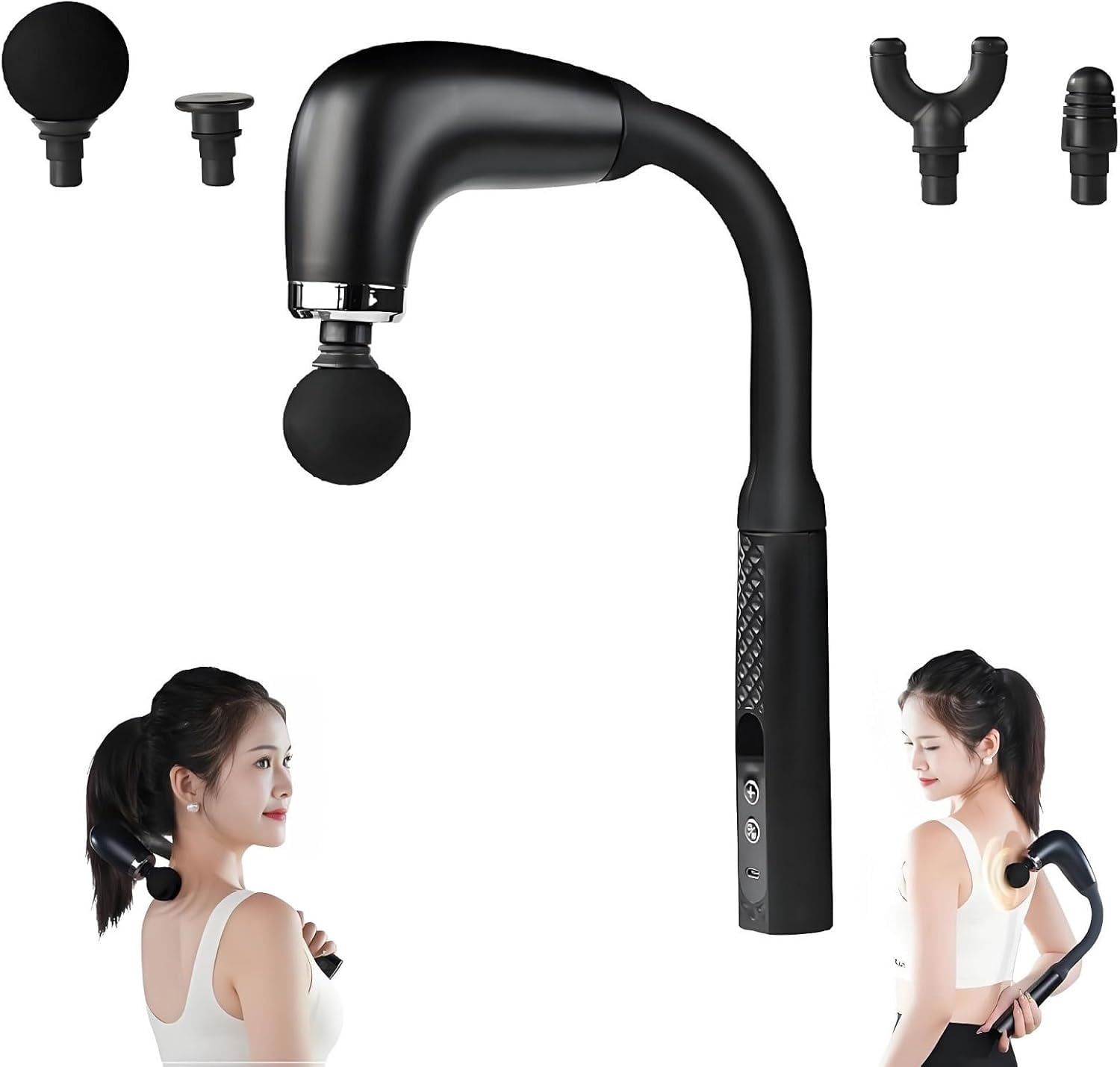 Rocuma Massage Hammer,9 Modes & 4 Heads, 2025 New Handheld Massager, Deeply Relaxing The Back and Neck, Relieving Fatigue