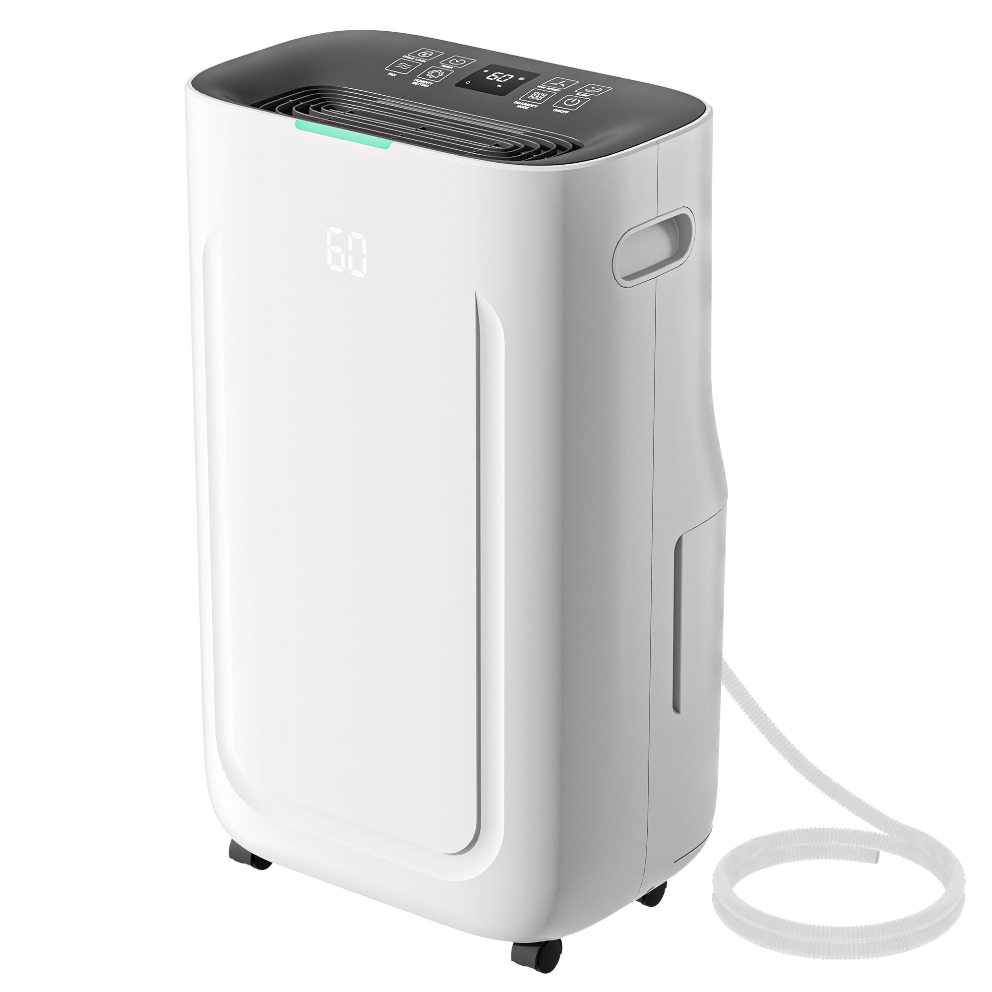 Rocyis 80 Pint(DOE Rating 24.4 pints/day) 6,000 sq. ft. Dehumidifier for Home, 1.7 Gallon6.5L Water Tanks, Auto Drain or Manual Drainage, for Basements, Bedroom, Bathroom