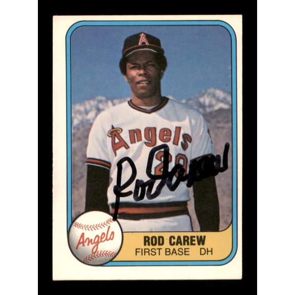 Rod Carew Autographed 1981 Fleer Card #268 California Angels SKU #186568