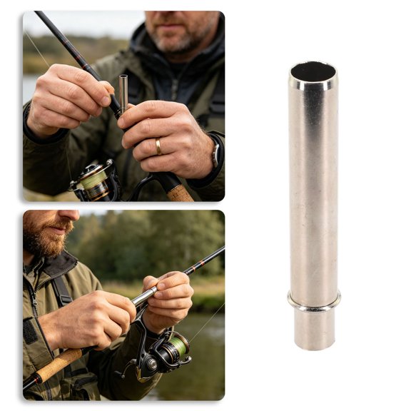 Rod Connector for Fishing Rods Stainless Steel T Connector for Extending and Repairing Rods Quick Release Joint for Freshwater and Saltwater Use