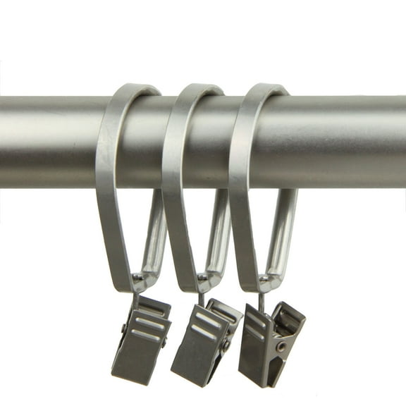 Rod Desyne 10 Pivot Curtain Rings With Clips For 1-3 By 8 Inch Rod