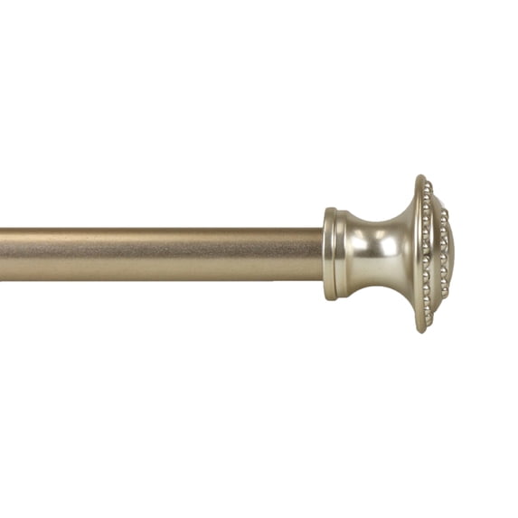 Rod Desyne Amulet 7/16" Cafe Curtain Rod Extends - Satin Nickel