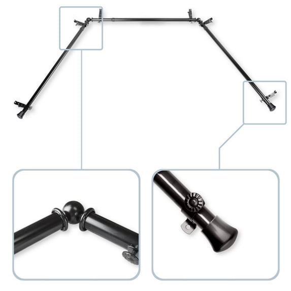 Rod Desyne Bay Window Curtain Rod