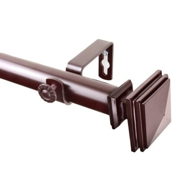 Rod Desyne Bedpost 1" Curtain Rod - Mahogany