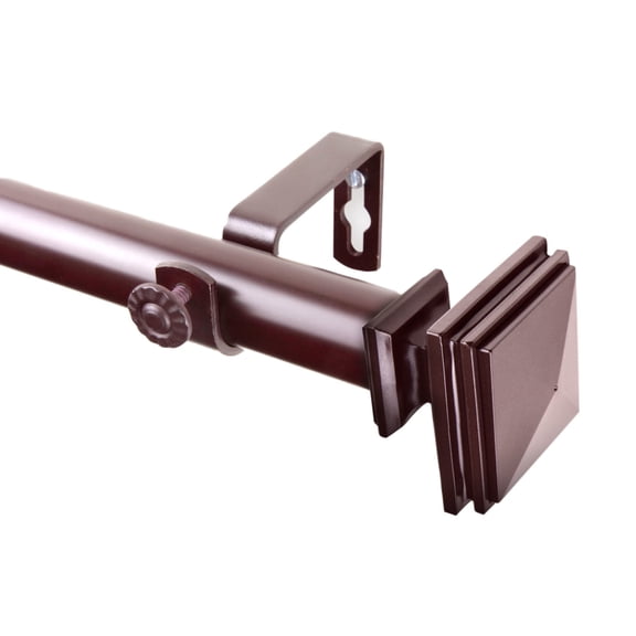 Rod Desyne Bedpost 1" Curtain Rod - Mahogany