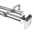 thumbnail image 1 of Rod Desyne Bedpost 1" Double Curtain Rod - Satin Nickel, 1 of 5