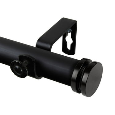 Rod Desyne Bun 1" Curtain Rod - Black