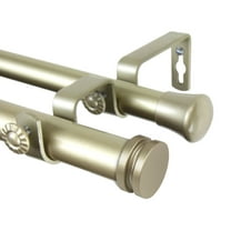 Rod Desyne Bun 1" Double Curtain Rod - Light Gold