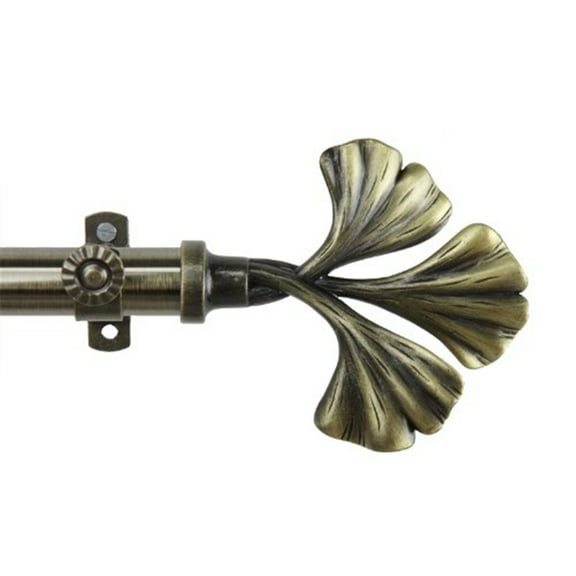 Fortune 13/16 inch Curtain Rod-Color:Antique Brass,Size:48-84"