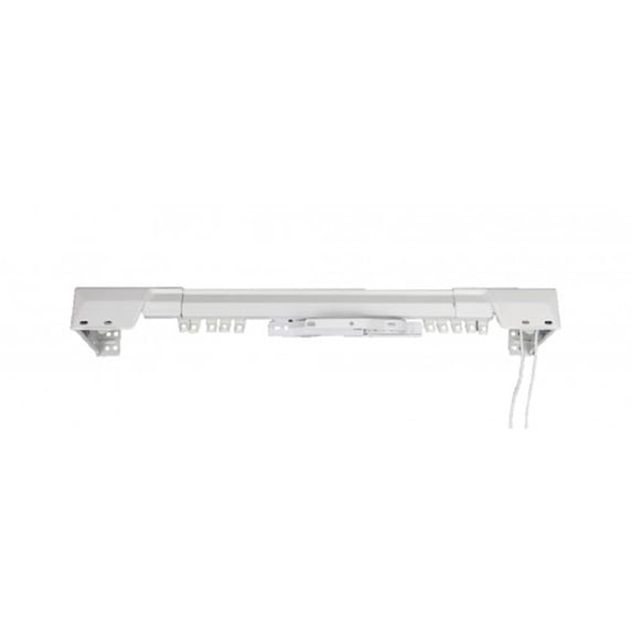 Rod Desyne Heavy Duty Traverse Rod - Center Open 66-120 inch - White