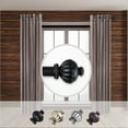 thumbnail image 1 of Rod Desyne Selma 1 - inc  dia. Side Curtain Rod 12-20 inch long , Set of 2-Color:Black, 1 of 2