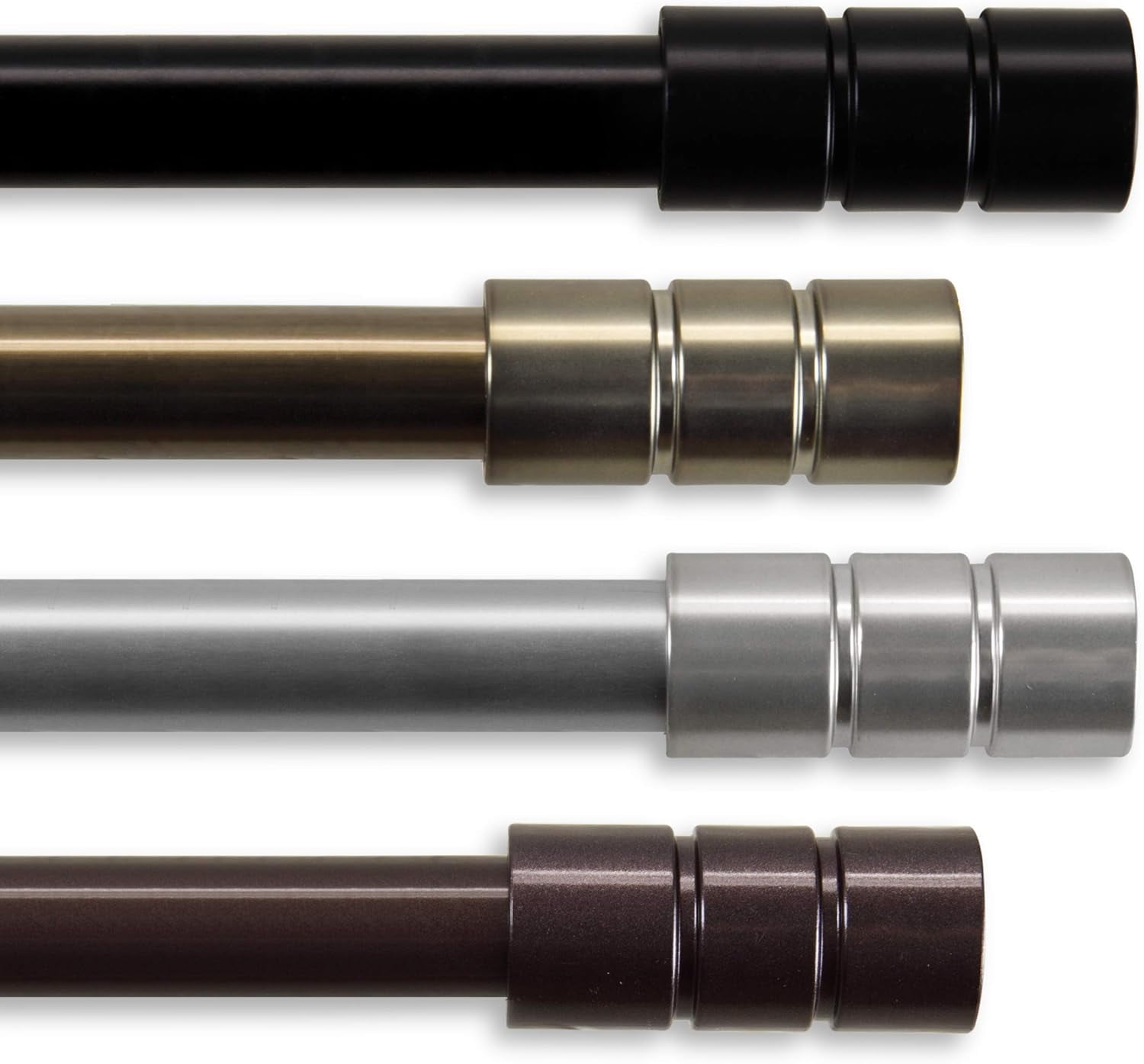 Rod Desyne Thomas 13/16" Single Curtain Rod, 66-120 inch, Cocoa