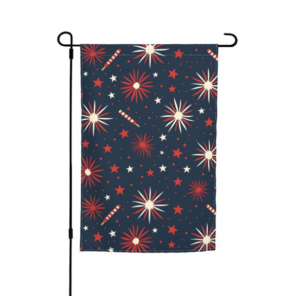 Rod-Free Courtyard Decorative Flag 12x18in Thick Fabric Four Seasons Universal Durable Not Easy To Fade Disassembly Convenient Independence Day Theme Star (11)