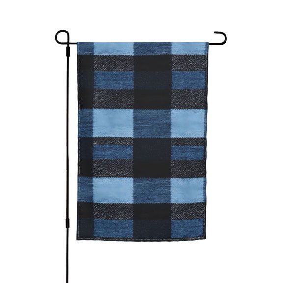 Rod-Free Courtyard Decorative Flag 12x18in Thick Fabric Four Seasons Universal Durable Not Easy To Fade Disassembly Convenient Midnightblue Buffalo Plaid Check Tartan Scotland_1
