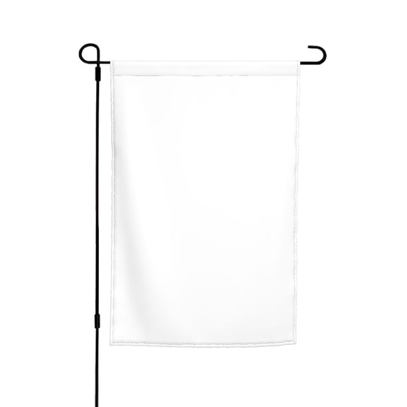 Rod-Free Courtyard Decorative Flag 12x18in Thick Fabric Four Seasons Universal Durable Not Easy To Fade Disassembly Convenient White