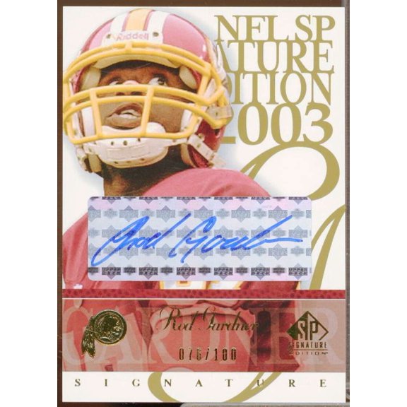 Rod Gardner Rookie Card 2003 SP Signature Autographs Blue Ink Numbered #RG