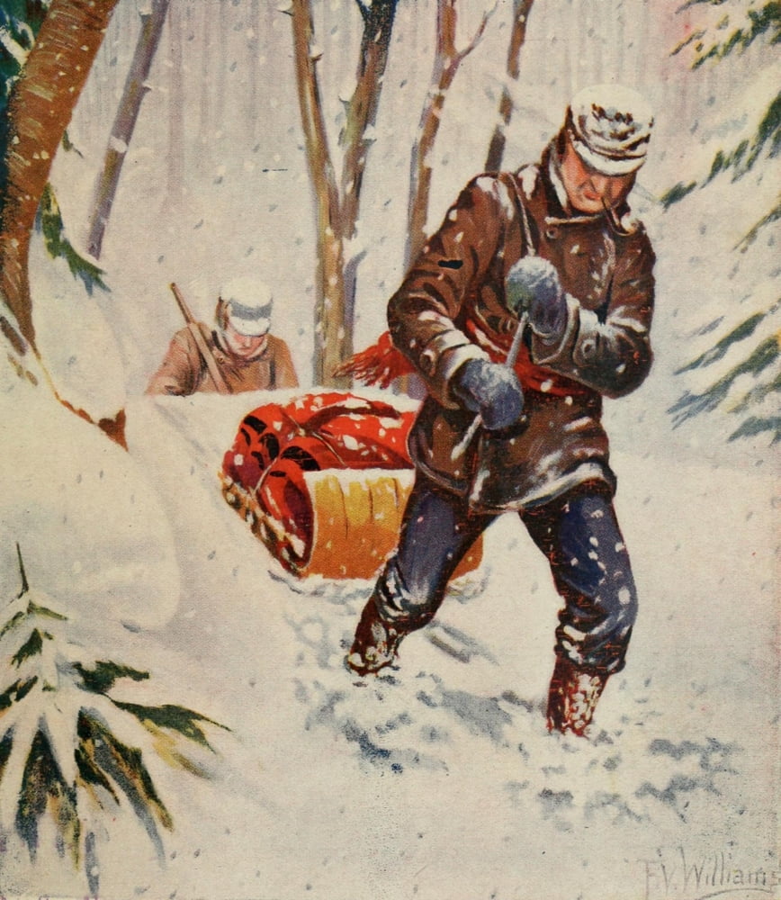 Rod & Gun in Canada 1916-22 Starting the New Year right Canvas Art - FV Williams (24 x 36)
