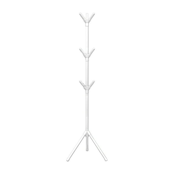 Rod Hat Rack Hanging Clothes Rack Coat Rack Stand, Free Standing Coat Rack with 9 Hooks 3 Adjustable Heights for Clothes, Hats, Handbags, Coat Tree Easy Assembly for Entryway, Bedroom, Hallway, Office