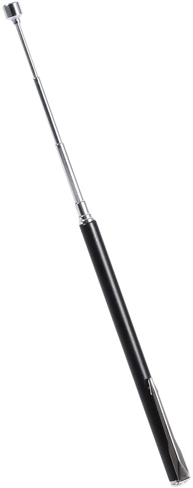 Rod Magnetic Thin Rod for Screws Pen Portable Telescopic Easy Magnetic Pick  Up Magnetic Sweepers Rod Stick Extending Magnet Handheld Tool Silver  (Black) 