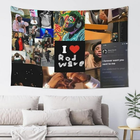 Rod Music Wave Tapestry Home Aesthetic Decor Wall Decoration Tapestries For Living Room Bedroom Dorm Blanket 60" X 40"