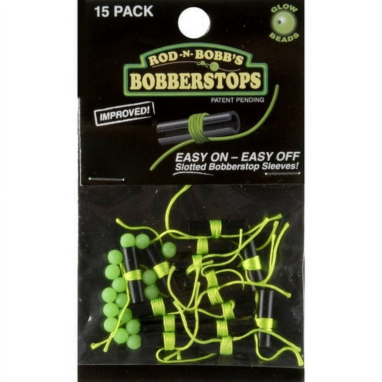 Rod-N-Bobb's Bobber Stops w/ Slotted Sleeves & Glow in Dark Beads, Multicolor