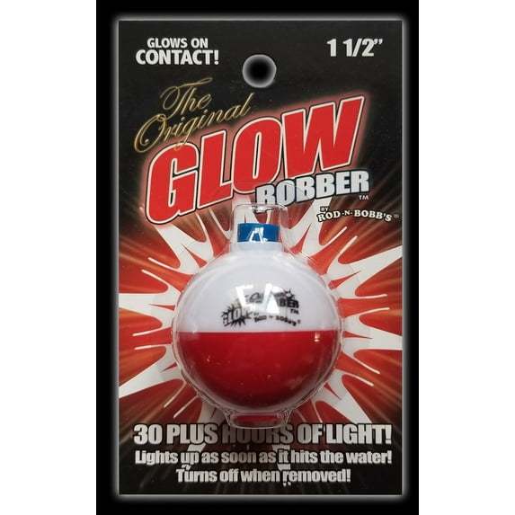 Rod-N-Bobbs Original Glow Bobber 2'' – Red/White Fishing Float