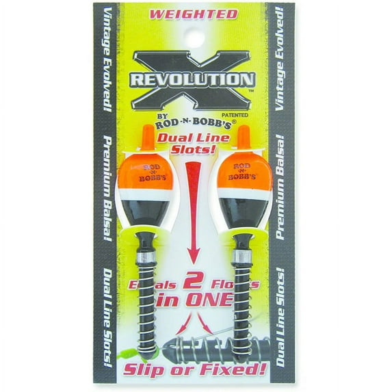 Rod-N-Bobb RevolutionX 3/4" Weighted Stick Bobber, 2 Count Shorty