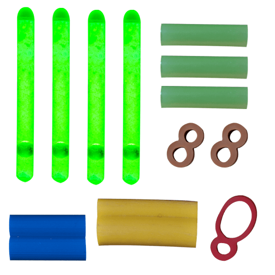 20pcs Night Fishing Rod Tip Light Holder Clip Feeder Fluorescent Glow Stick  ✓