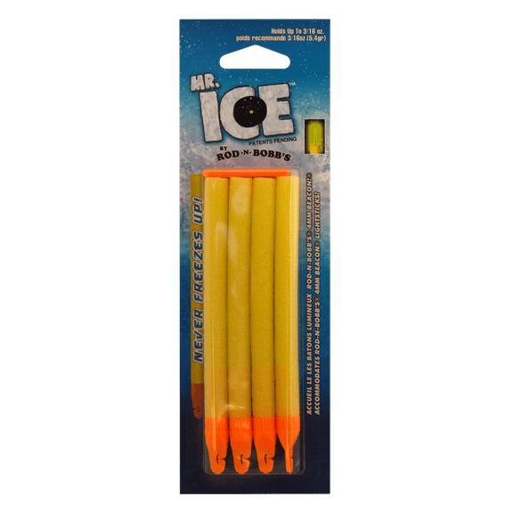 Rod-N-Bobb's Mr. Ice 4" Yellow, 4 Pack