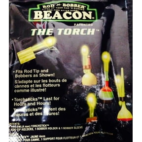 Rod-N-Bobb's TTY-1 Yellow 1.5" The Torch Lightstick Bobber w/ Holder (1 Pack)