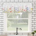 thumbnail image 1 of Rod Pocket Polyester kitchen Curtain Valances for Windows With Floral Design For Indoor Living Room Bedroom Kitchen Decoration 54x18 inch, 1 of 5