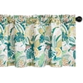 thumbnail image 1 of Rod Pocket Printed Valance for Kitchen, Green Plant Collection Nature Theme Linen Textured Small Window Drapes for Bathroom Kid''s Room, 52 x 18 Inches, 1 Panel, 1 of 6