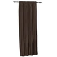 thumbnail image 1 of Rod Pocket Soho Faux Silk Curtain Panels (Single)- Chocolate - 42x96, 1 of 2