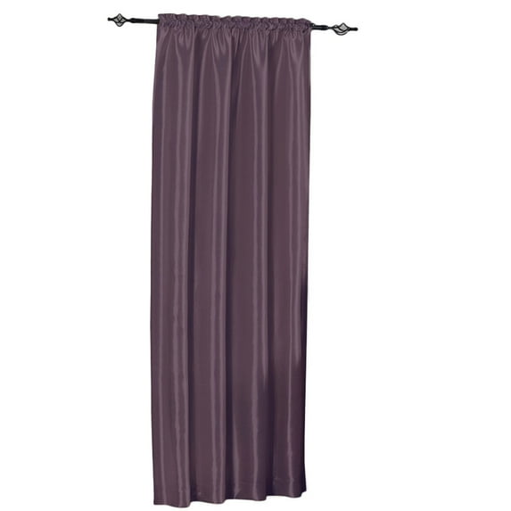 Rod Pocket Soho Faux Silk Curtain Panels (Single)- Purple - 42x108