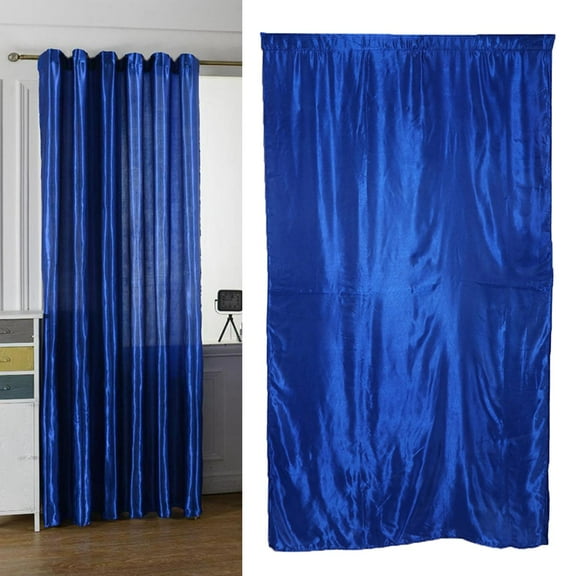 Rod Pocket Window Curtains for Living Room Curtain s for Bedroom Window Curtain Panels 1 Panels, 100x250cm blue