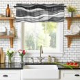 thumbnail image 1 of Rod Pocket Window Valances Gray Gradient Abstract Geometric Short Kitchen Curtains Water Ripples Window Treatment Drapes for Bedroom Bathroom Living Room 56x16In,1 Panel, 1 of 9