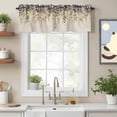 thumbnail image 1 of Rod Pocket Window Valances Spring Farm Gradient Botanical Short Kitchen Curtains Watercolor Leaf Linen Texture Window Treatment Drapes for Bedroom Bathroom Living Room 60x18In,1 Panel, 1 of 9